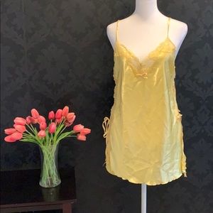Yellow chemise lingerie.